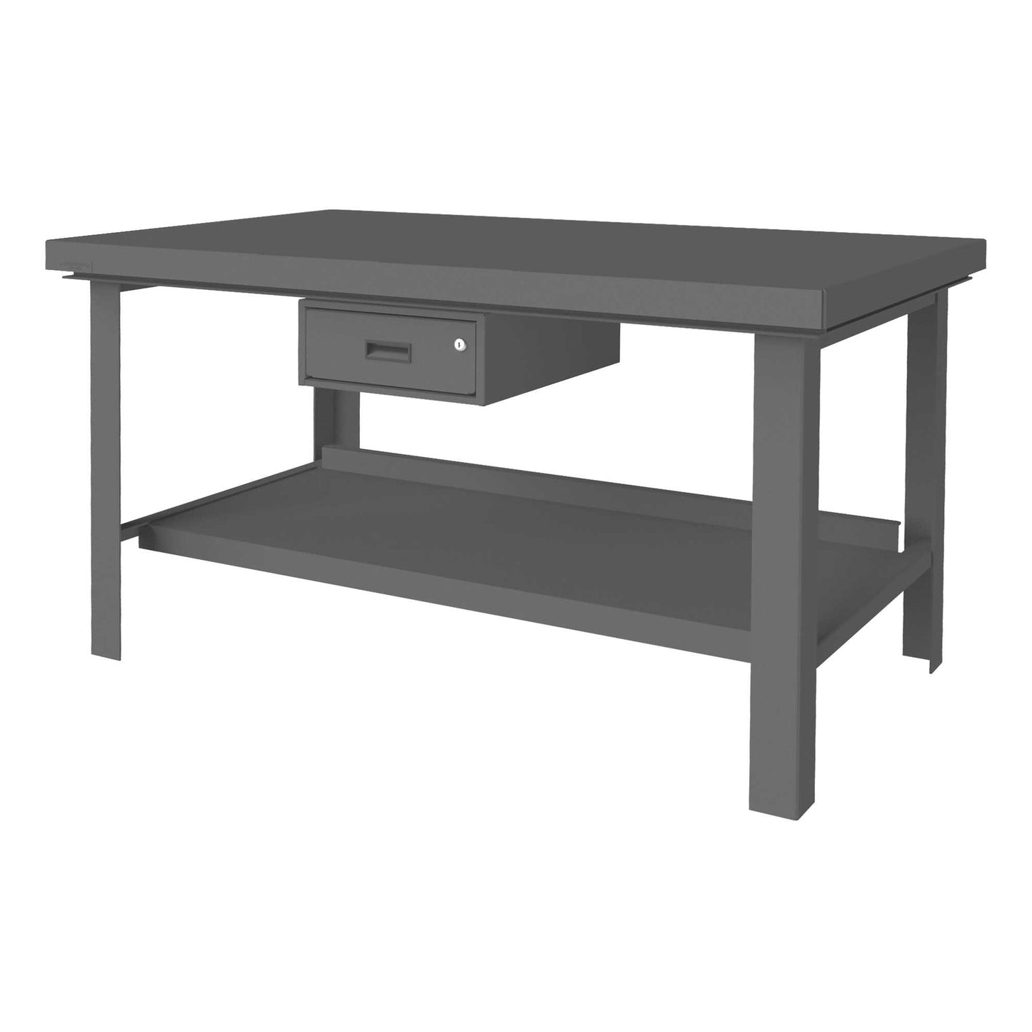 Durham HWB-3660-177D-95 EXTRA HEAVY DUTY WORKBENCH, 1 DRAWER, 1 BOTTOM SHELF, 60 X 36 X 34