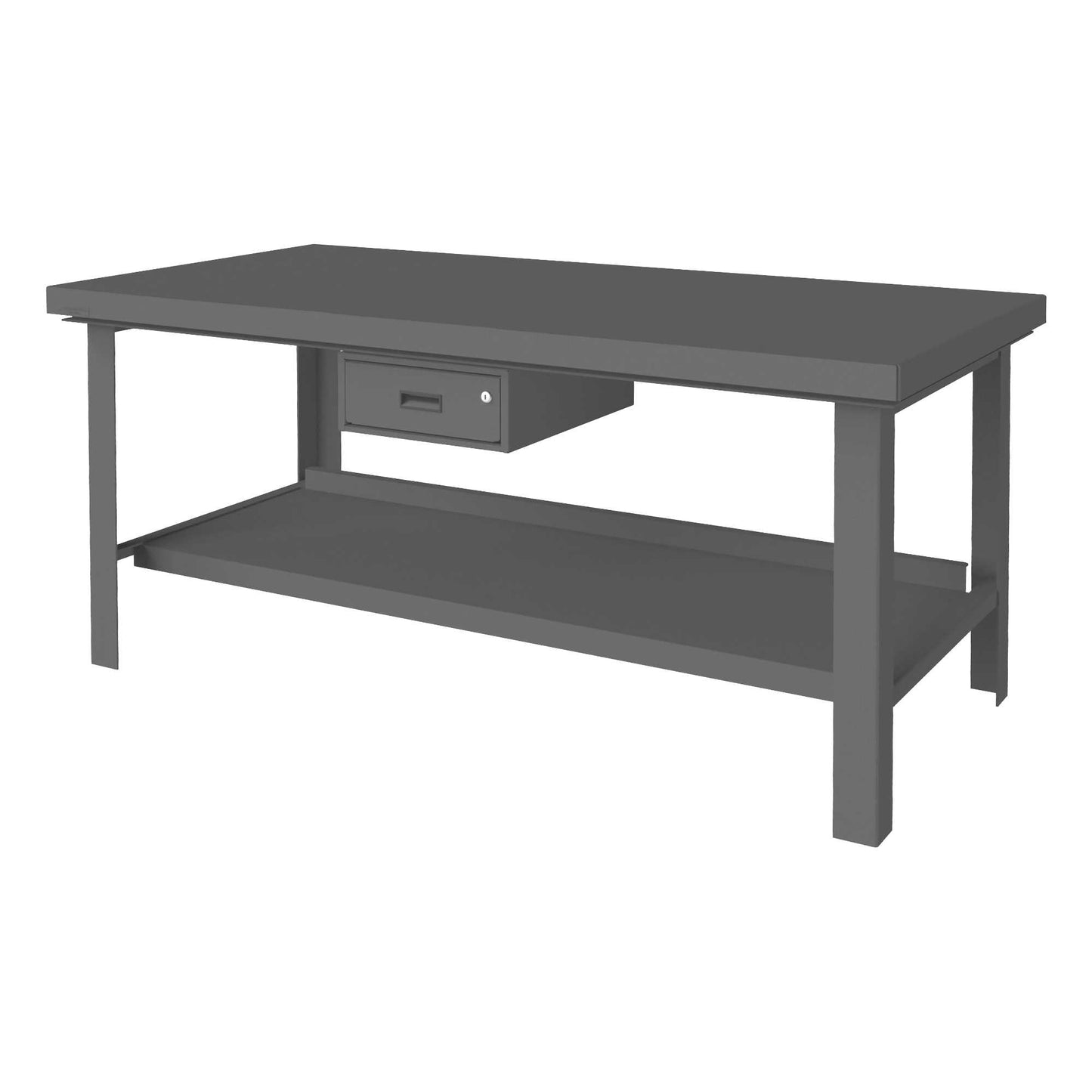 Durham HWB-3672-177D-95 EXTRA HEAVY DUTY WORKBENCH, 1 DRAWER, 1 BOTTOM SHELF, 72 X 36 X 34
