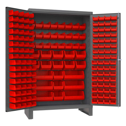 Durham JC-171-1795 CABINET, 14 GAUGE, 171 RED BINS , 48 X 36 X 78