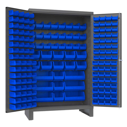 Durham JC-171-5295 CABINET, 14 GAUGE, 171 BLUE BINS , 48 X 24 X 78