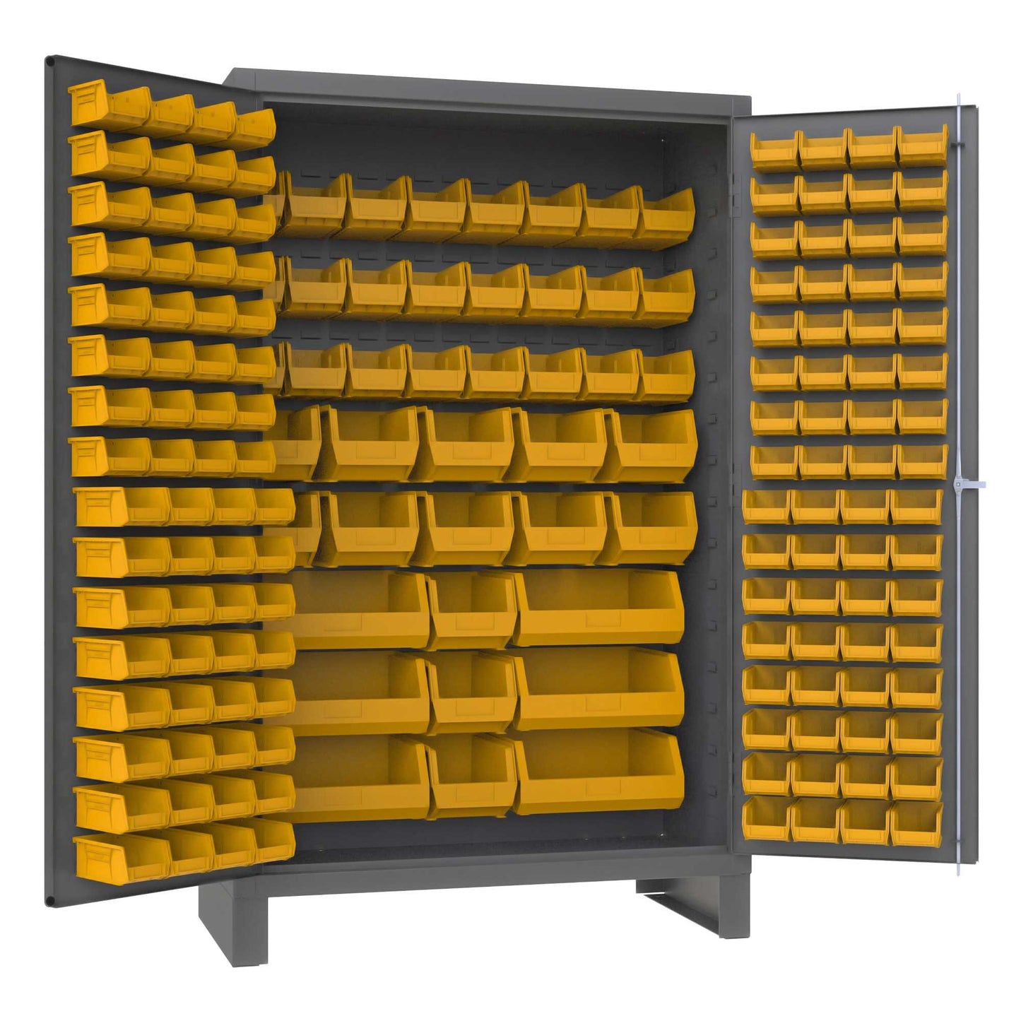 Durham JC-171-95 CABINET, 14 GAUGE, 171 YELLOW BINS , 48 X 24 X 78