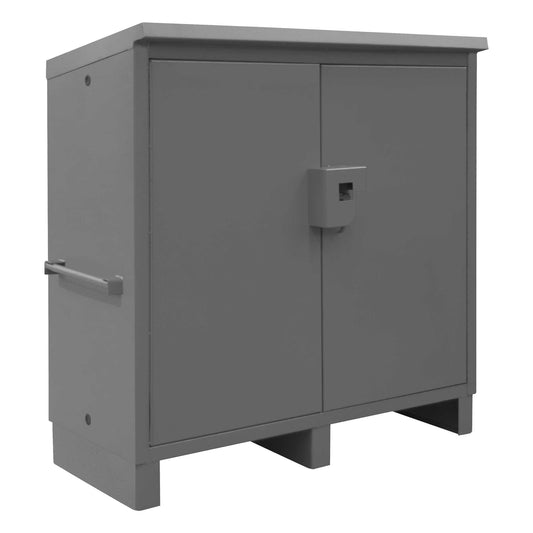 Durham JSC-602460-95 JOB SITE CABINET, LOCKABLE, 3 SHELVES , 64-1/8 X 28-1/16 X 62-7/8