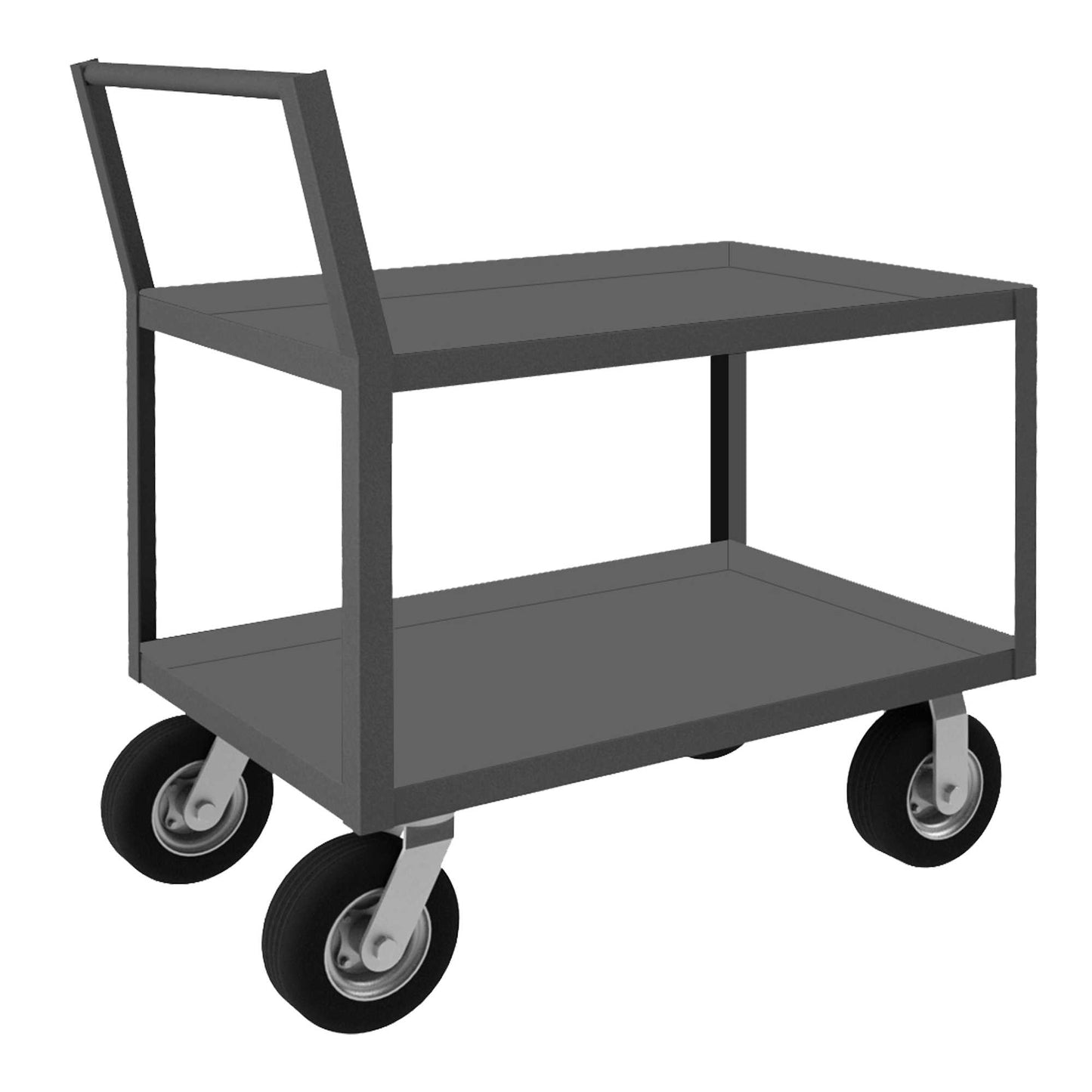 Durham LDO-304841-2-8PN-ALU-95 LOW DECK SERVICE TRUCK, 2 SHELVES, 30-1/4 X 51 X 40-15/16