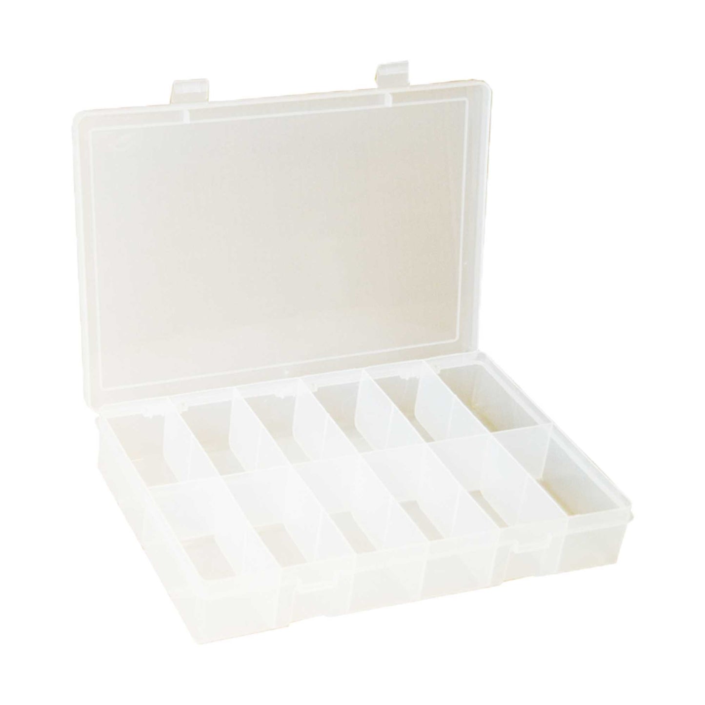 Durham LP12-CLEAR LARGE, PLASTIC COMPARTMENT BOX, 12 OPENING