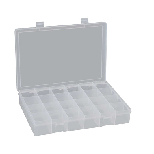 Durham LP24-CLEAR LARGE, PLASTIC COMPARTMENT BOX, 24 OPENING