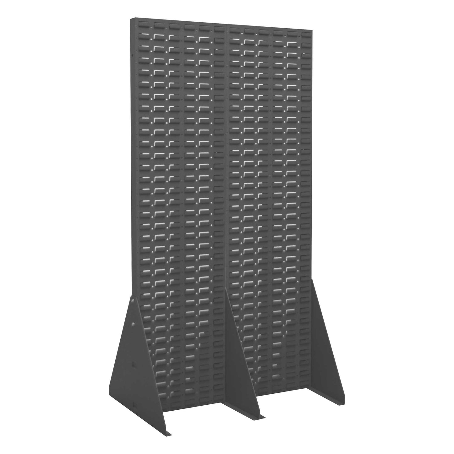 Durham LPRDS-34.5X68-95 FREE STANDING, 16 GAUGE, LOUVERED PANEL RACK, DOUBLE SIDED, 35-1/2 X 24-5/8 X 68-1/2