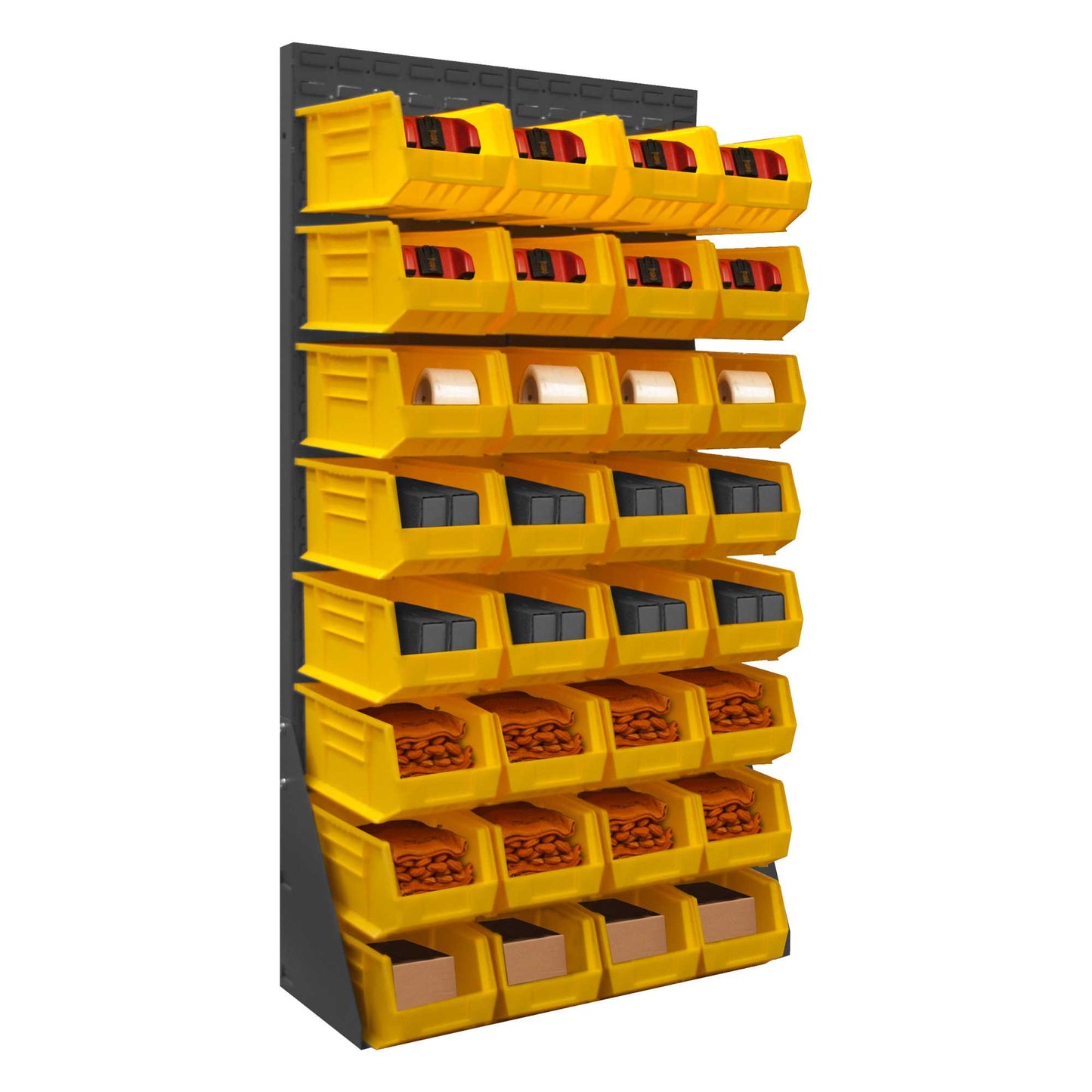 Durham LPRSS-34.5X68-95 FREE STANDING, 16 GAUGE, LOUVERED PANEL RACK, 35-1/2 X 13-1/2 X 68-1/2