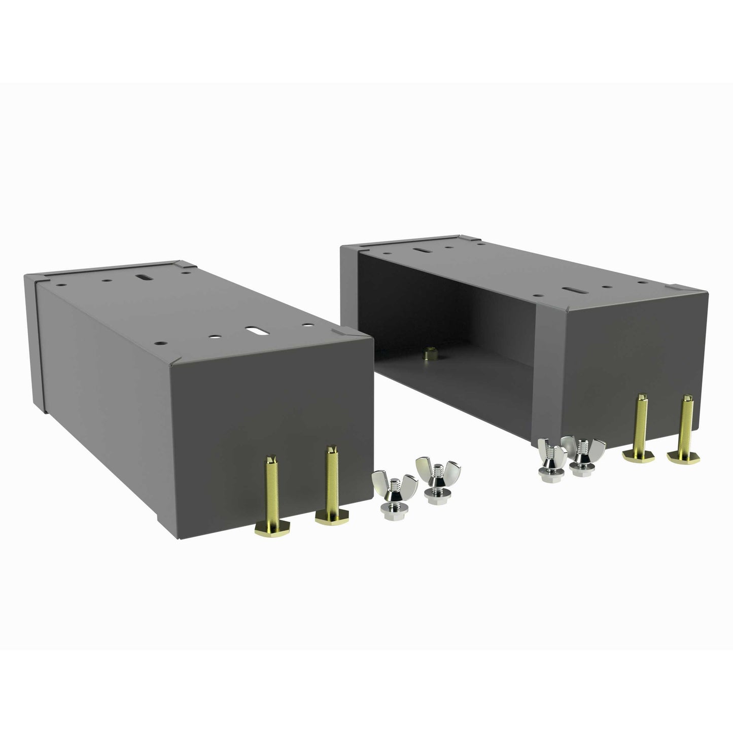 Durham LS-12-95 BASE FOR 12³ DEEP PRODUCTS, BOX STYLE, LEVELING FEET, MOUNTING HARDWARE INCLUDED, GRAY