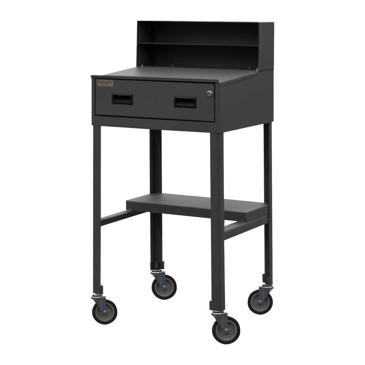 Durham MSD-2023-95 MOBILE SHOP DESK, 1 SHELF, 1 DRAWER, 20-1/8 X 23-7/8 X 47-13/16