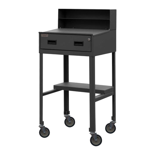 Durham MSD-2023-95 MOBILE SHOP DESK, 1 SHELF, 1 DRAWER, 20-1/8 X 23-7/8 X 47-13/16