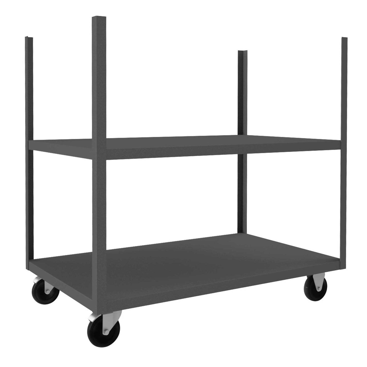 Durham MST-3048-5PO-95 MOBILE STAKE CART, 2 SHELVES, 30 X 48