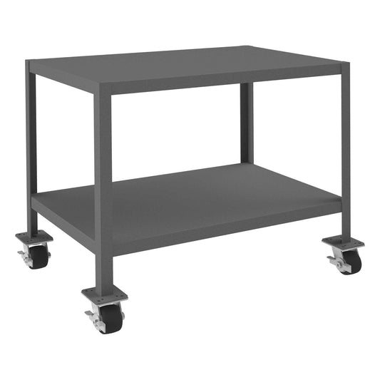 Durham MTM243630-2K295 MOBILE MT WORKBENCH, 2 SHELVES, 24 X 36