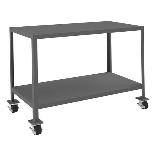 Durham MTM244836-3K295 MOBILE MT WORKBENCH, 2 SHELVES, 24 X 48