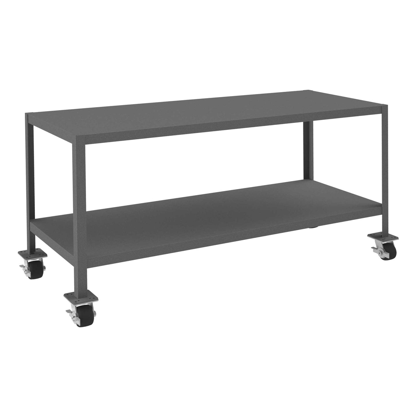 Durham MTM246030-2K295 MOBILE MT WORKBENCH, 2 SHELVES, 24 X 60