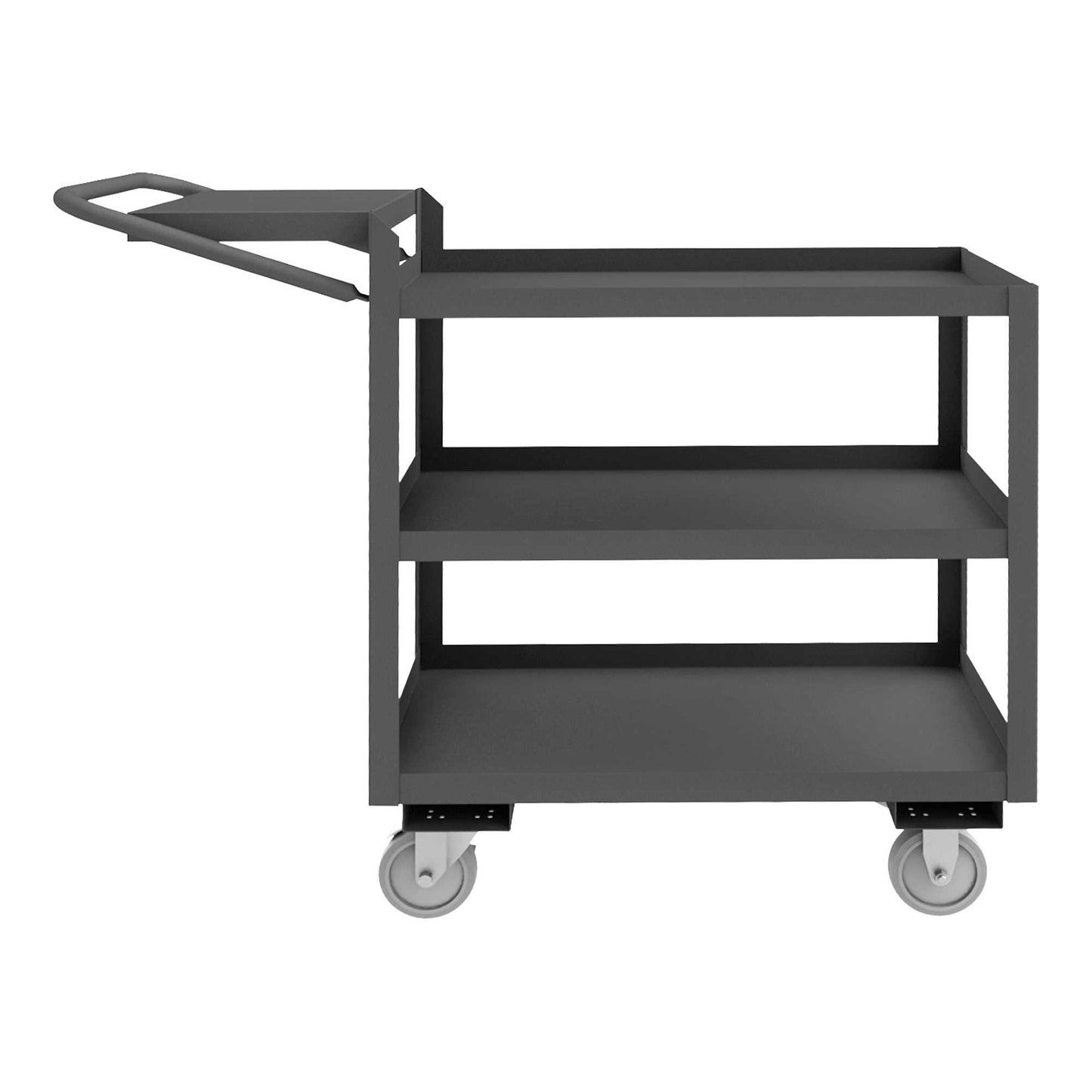 Durham OPCFS-1832-3-95 ORDER PICKING CART, 3 SHELVES WITH LIP , 18 X 32
