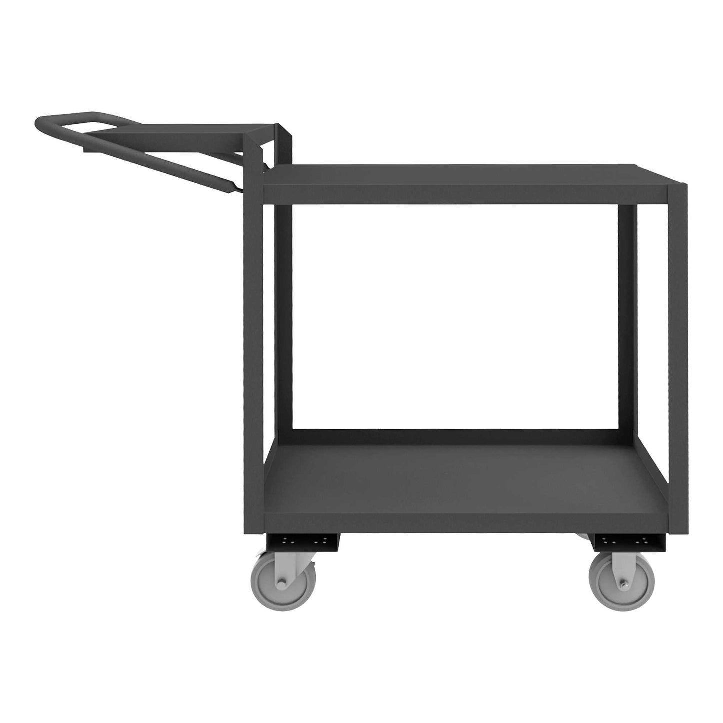 Durham OPCFS-2448-2-TLD-95 ORDER PICKING CART, 2 SHELVES, TOP FLUSH “ BOTTOM LIPPED, 24 X 48