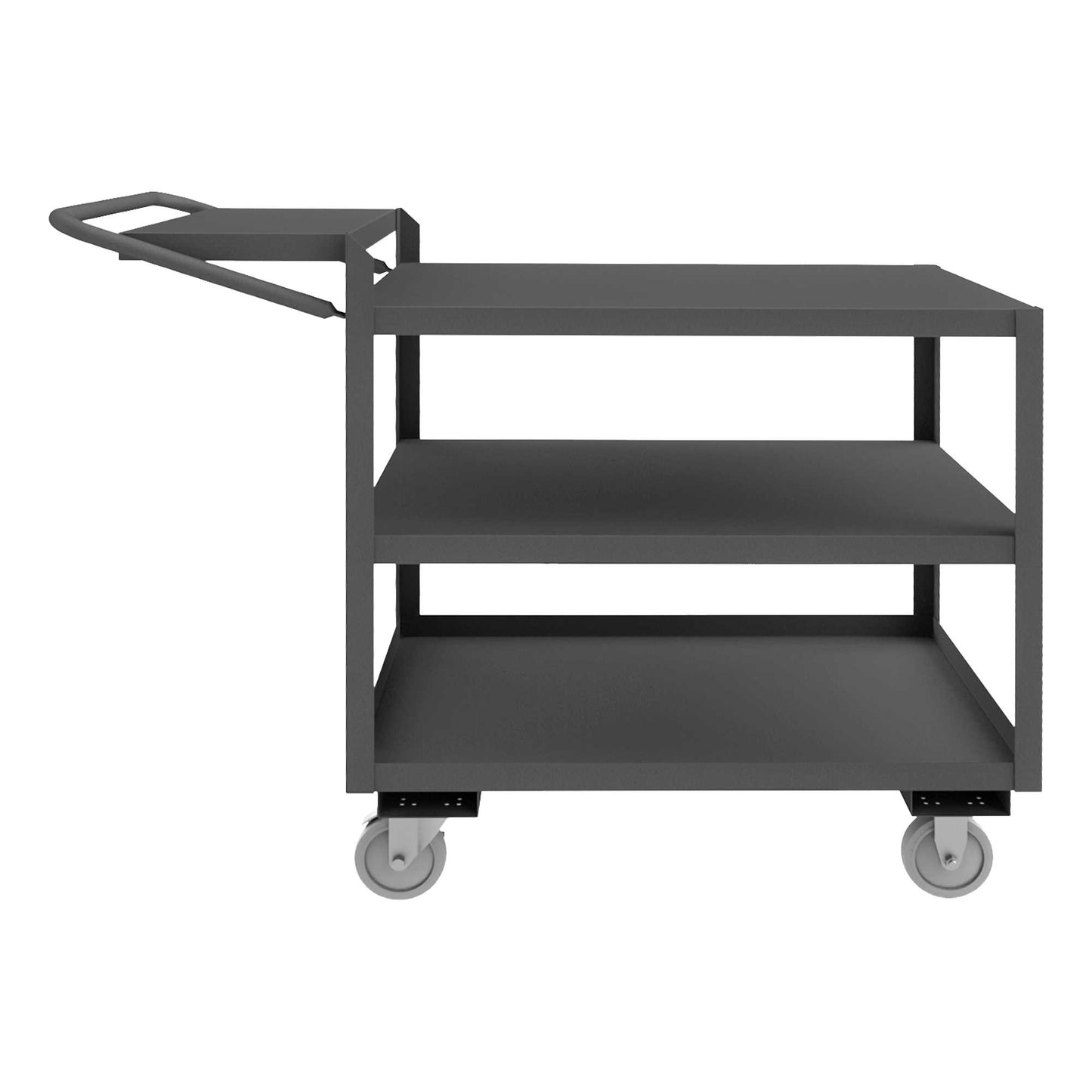 Durham OPCFS-2448-3-BLU-95 ORDER PICKING CART, 3 SHELVES, 2 FLUSH “ BOTTOM LIPPED, 24 X 48