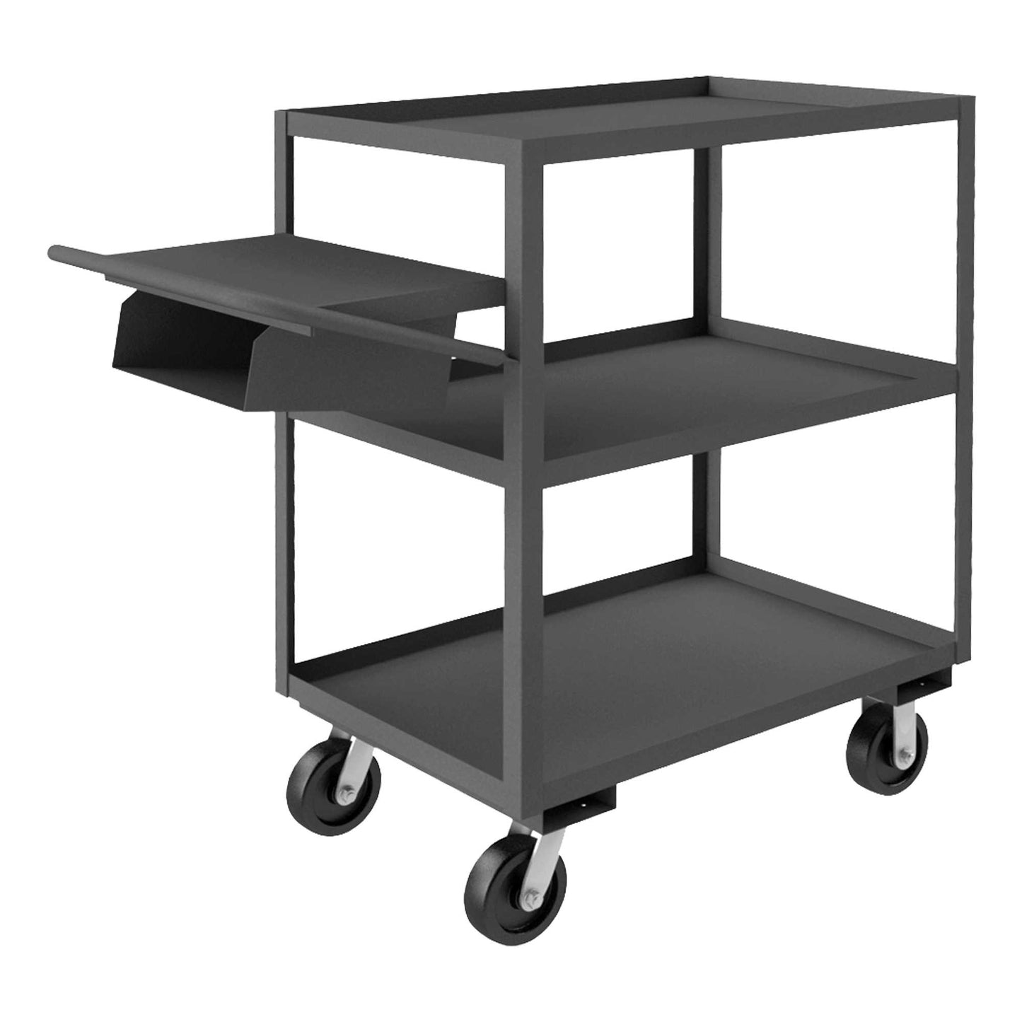 Durham OPCPFS-243648-3-6PH-95 ORDER PICKING CART, 3 SHELVES WITH LIP , 24 X 36