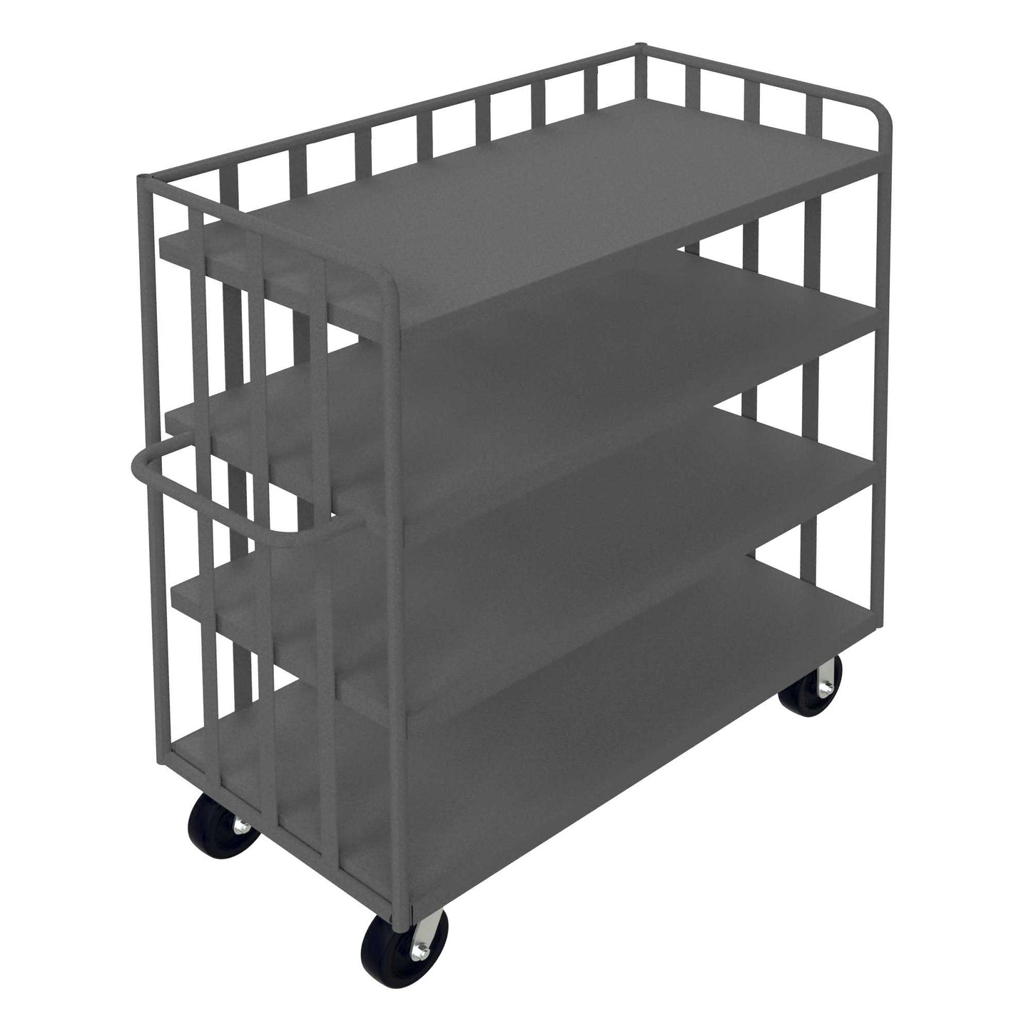 Durham OPT-4824-95 OPEN PORTABLE TRUCK, 3 SHELVES, 1 BASE SHELF, 3600 LBS. CAPACITY, 48 X 24