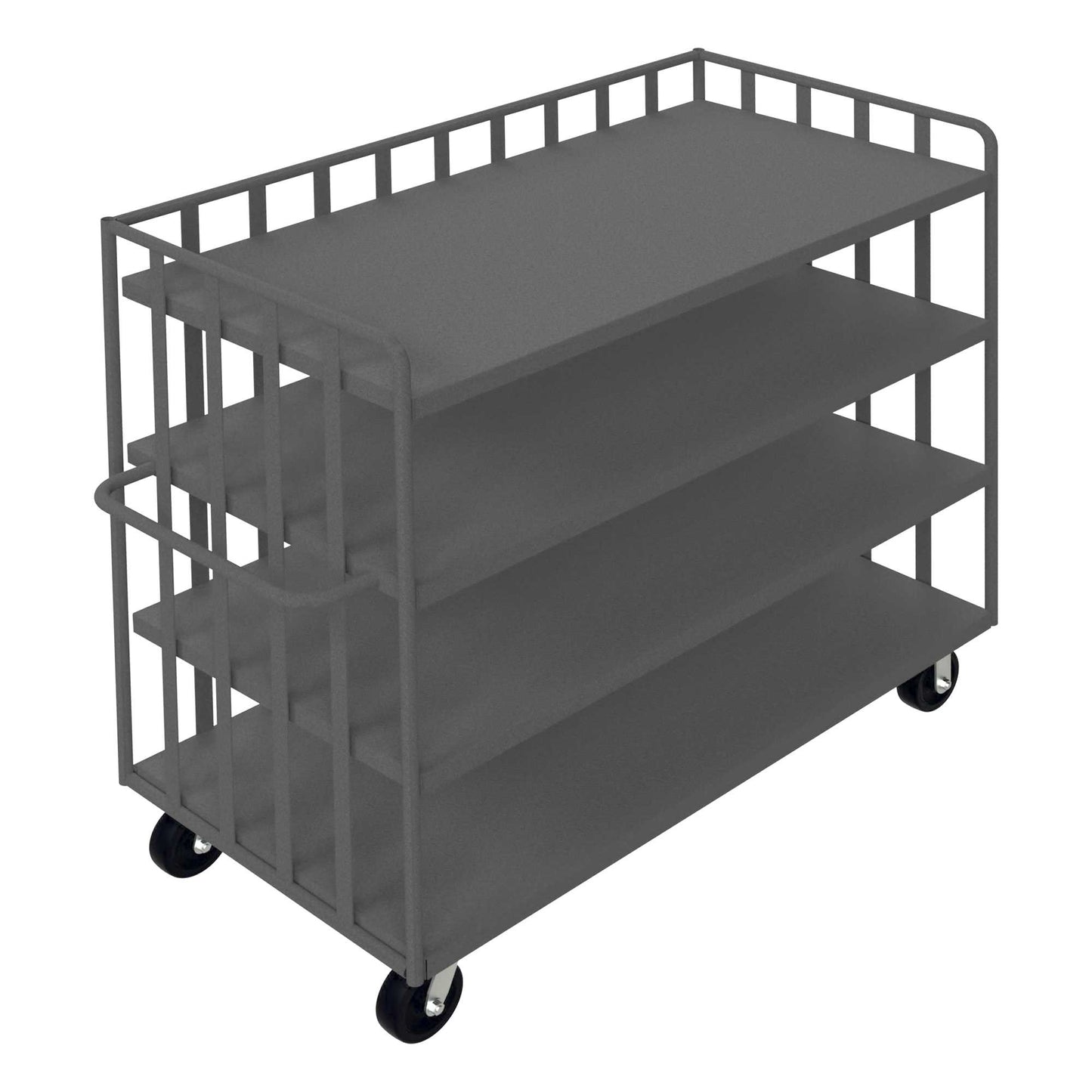 Durham OPT-6030-95 OPEN PORTABLE TRUCK, 3 SHELVES, 1 BASE SHELF, 3600 LBS. CAPACITY, 60 X 30