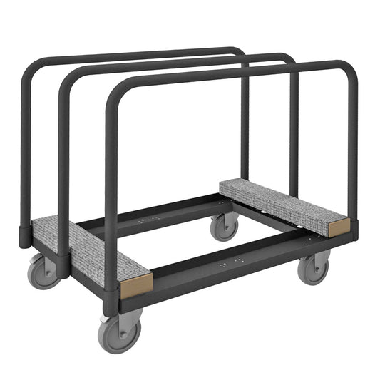 Durham PM-2439-CR-95 PANEL MOVING TRUCK, CARPETED RAILS, 3 REMOVABLE DIVIDERS, 24-1/4 X 39-3/16 X 33-15/16