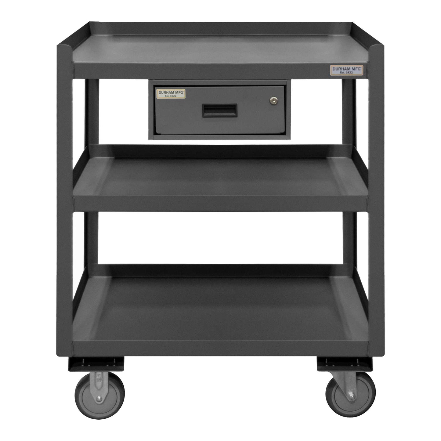 Durham PSD-2430-3-D-95 PORTABLE SHOP DESK, 3 SHELVES, 1 DRAWER, 24-1/4 X 30-1/4 X 37-5/8