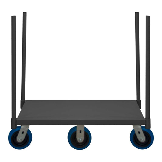 Durham PST6W-3672-95 PIPE STAKE TRUCK, 4 REMOVABLE PIPES, 6 CASTERS, 36-3/8 X 75-3/8 X 38-7/8