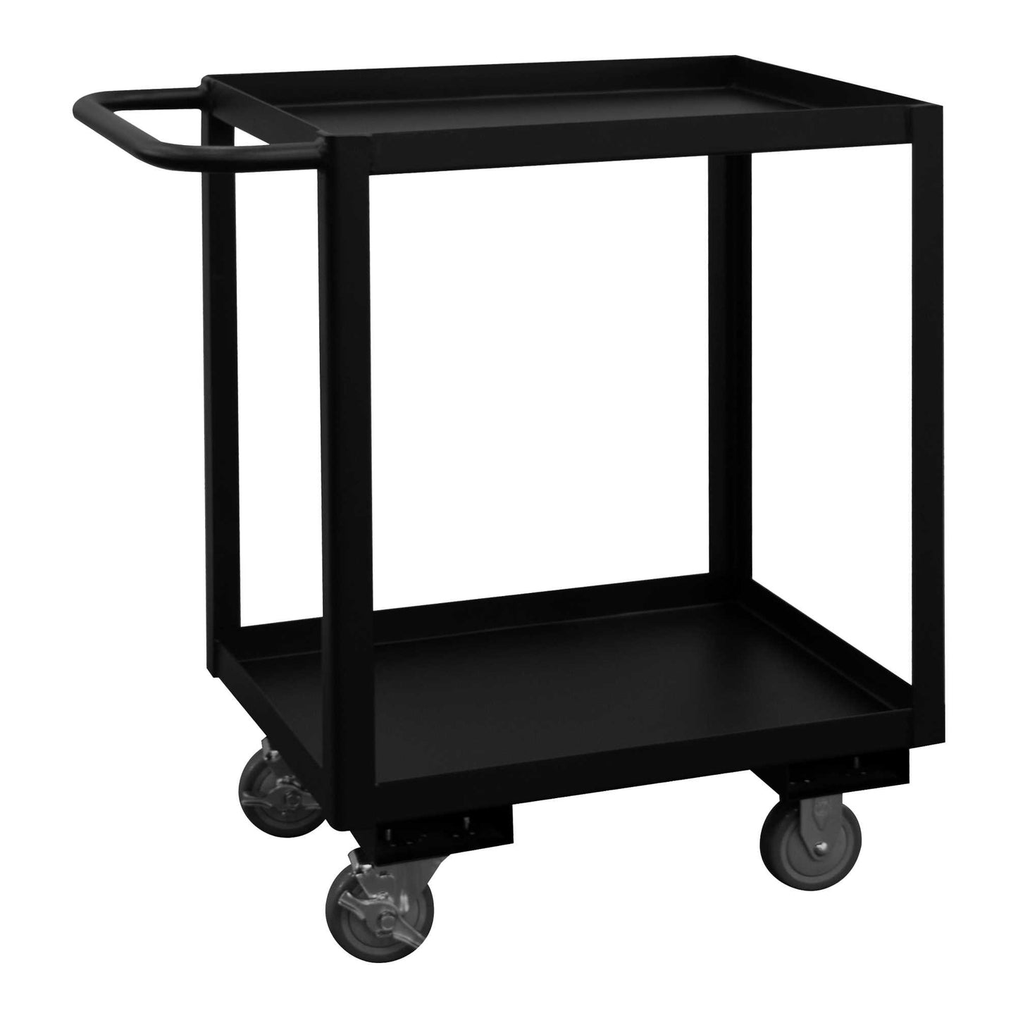 Durham RSC-183633-2-4PU-08T STOCK CART, 2 SHELF, BLACK, 18-1/4 X 42-1/4 X 33