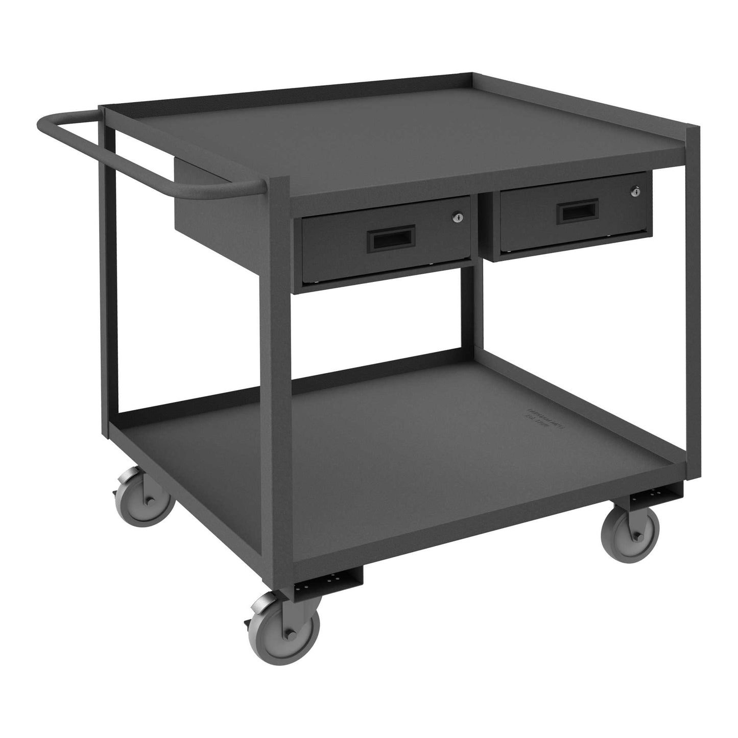 Durham RSC-2436-2-2DR-95 STOCK CART, 2 SHELF, 2 DRAWERS, 24-1/4 X 42-1/4 X 37-5/8