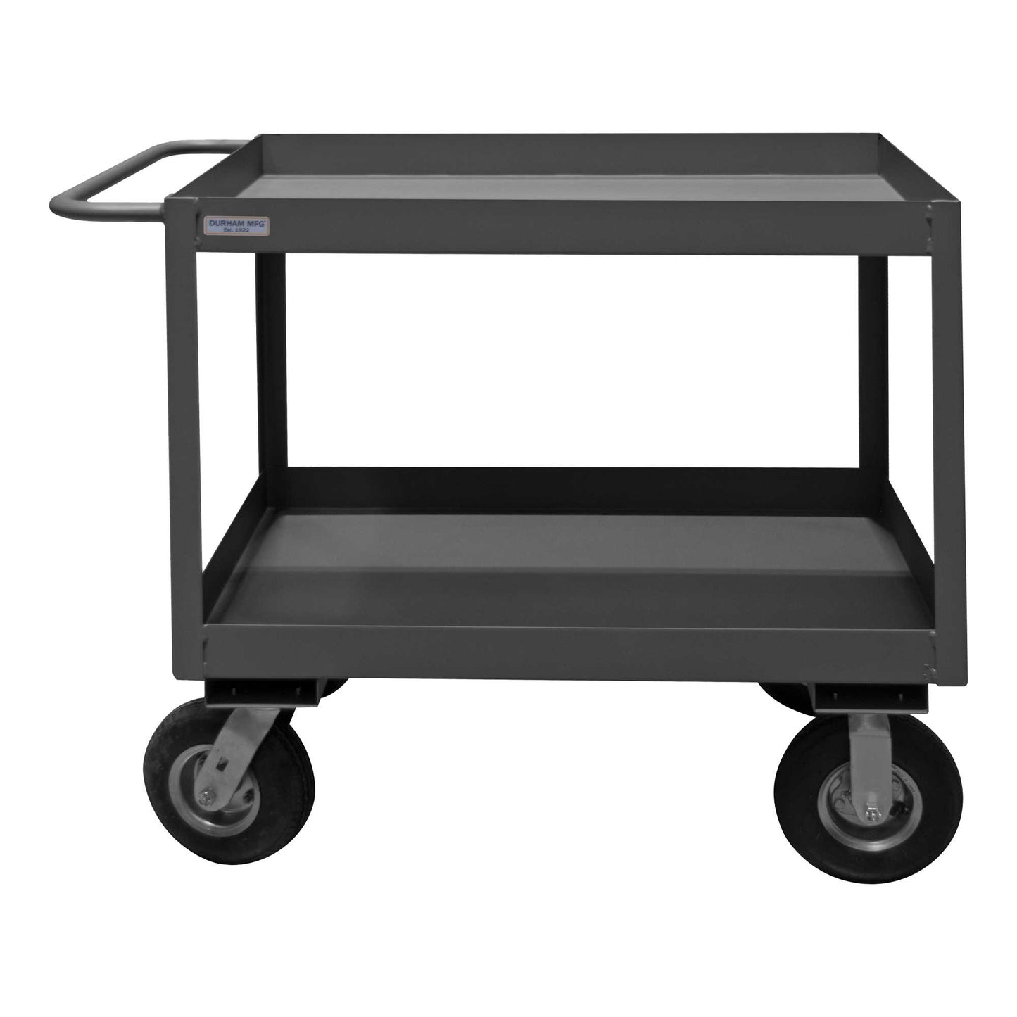 Durham RSC3-243636-2-8PN-95 STOCK CART, 2 SHELVES WITH HIGH LIPS, 24-1/4 X 42-1/4 X 36