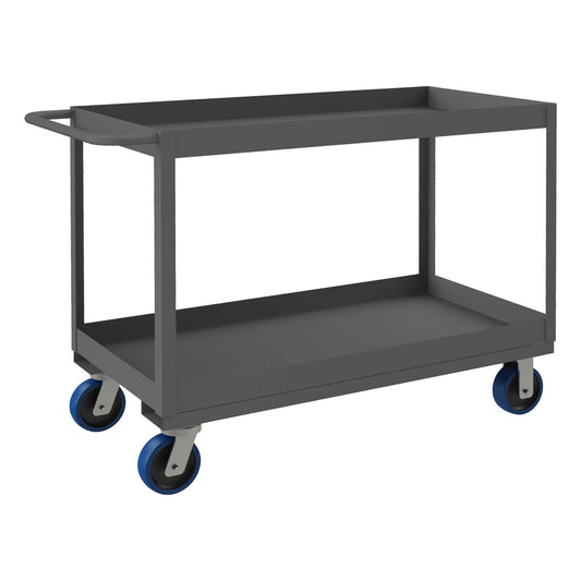 Durham RSC3-2448-2-3.6K-6PU-95 STOCK CART, 2 SHELVES WITH HIGH LIPS, 24-1/4 X 54-1/4 X 37-5/8