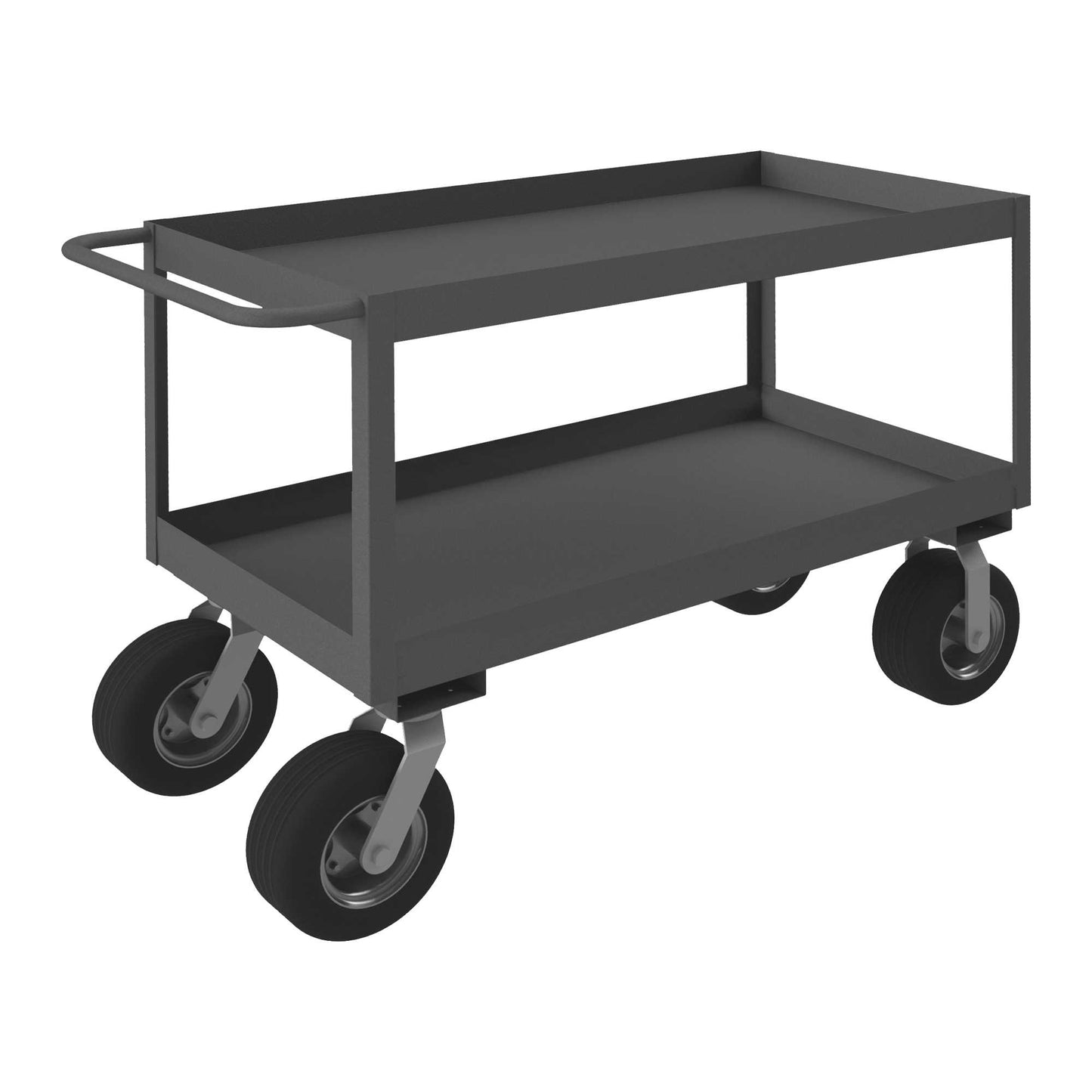 Durham RSC3-244836-2-10SPN-95 STOCK CART, 2 SHELVES WITH HIGH LIPS, 24-1/4 X 54-1/4 X 36