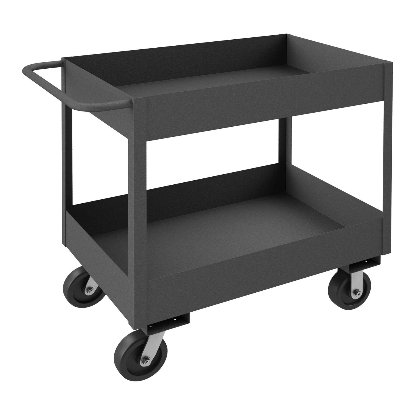 Durham RSC6-2436-2-3.6K-95 STOCK CART, 2 SHELVES WITH HIGH LIPS, 24-1/4 X 42-1/4 X 39