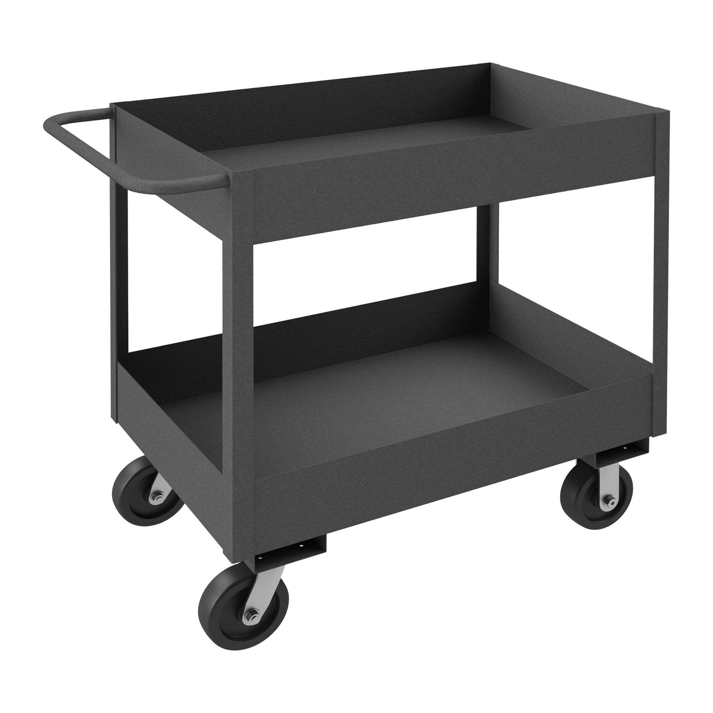 Durham RSC6-2448-2-3.6K-95 STOCK CART, 2 SHELVES WITH HIGH LIPS, 24-1/4 X 54-1/4 X 39