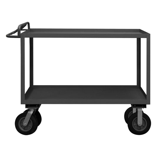 Durham RSCE-2430-2-8SPN-95 STOCK CART, 2 SHELF, ERGONOMIC HANDLE, 24-1/4 X 36-1/4 X 47