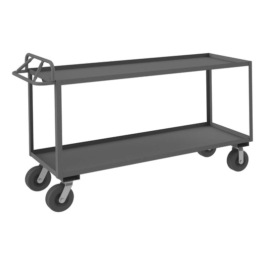 Durham RSCE-2472-2-8SPN-95 STOCK CART, 2 SHELF, ERGONOMIC HANDLE, 24-1/4 X 78-1/4 X 47