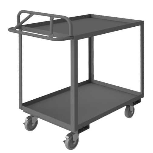 Durham RSCE-3048-2-95 STOCK CART, 2 SHELF, ERGONOMIC HANDLE