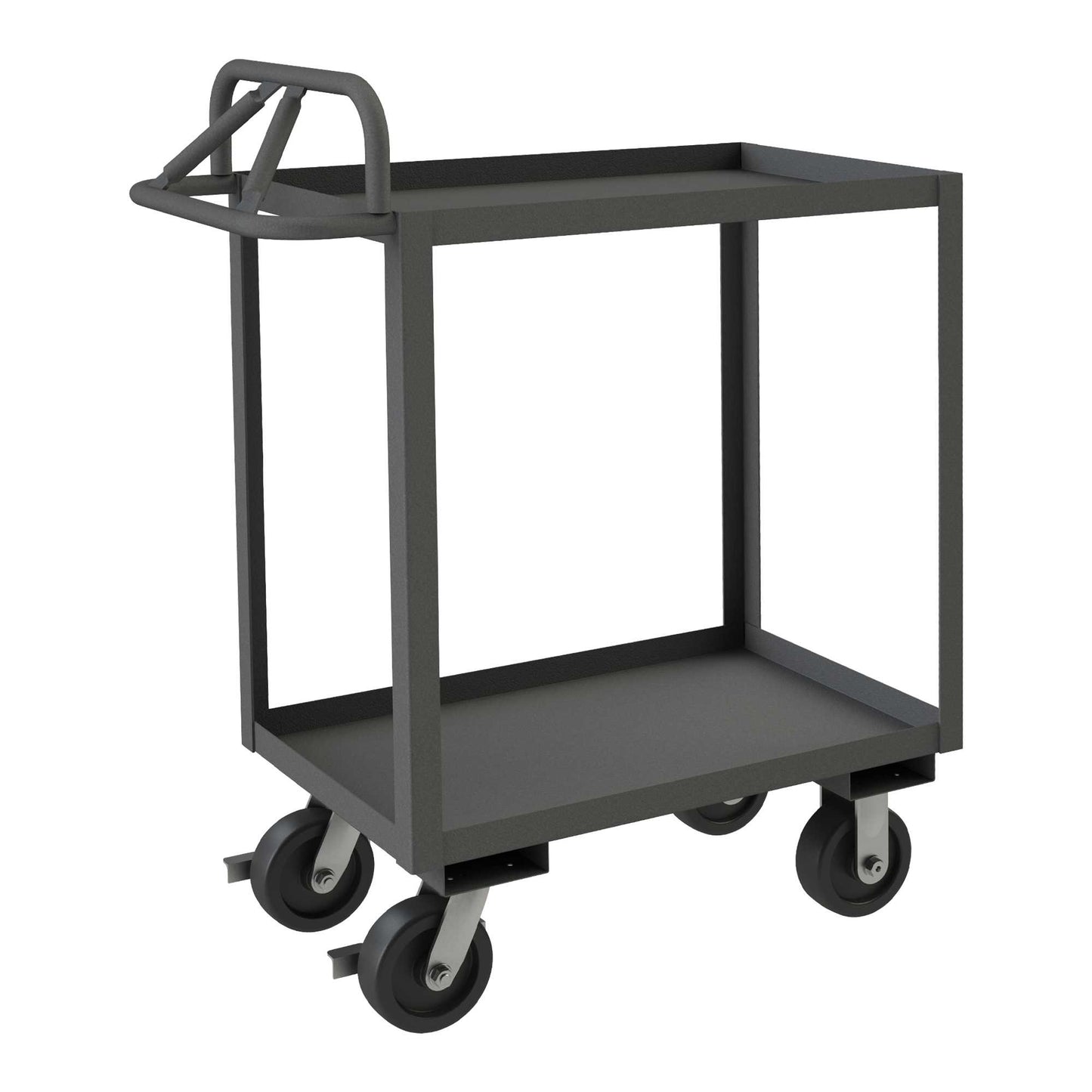 Durham RSCE-3060-2-3.6K-95 STOCK CART, 2 SHELF, ERGONOMIC HANDLE, 30-1/4 X 66-1/4 X 45