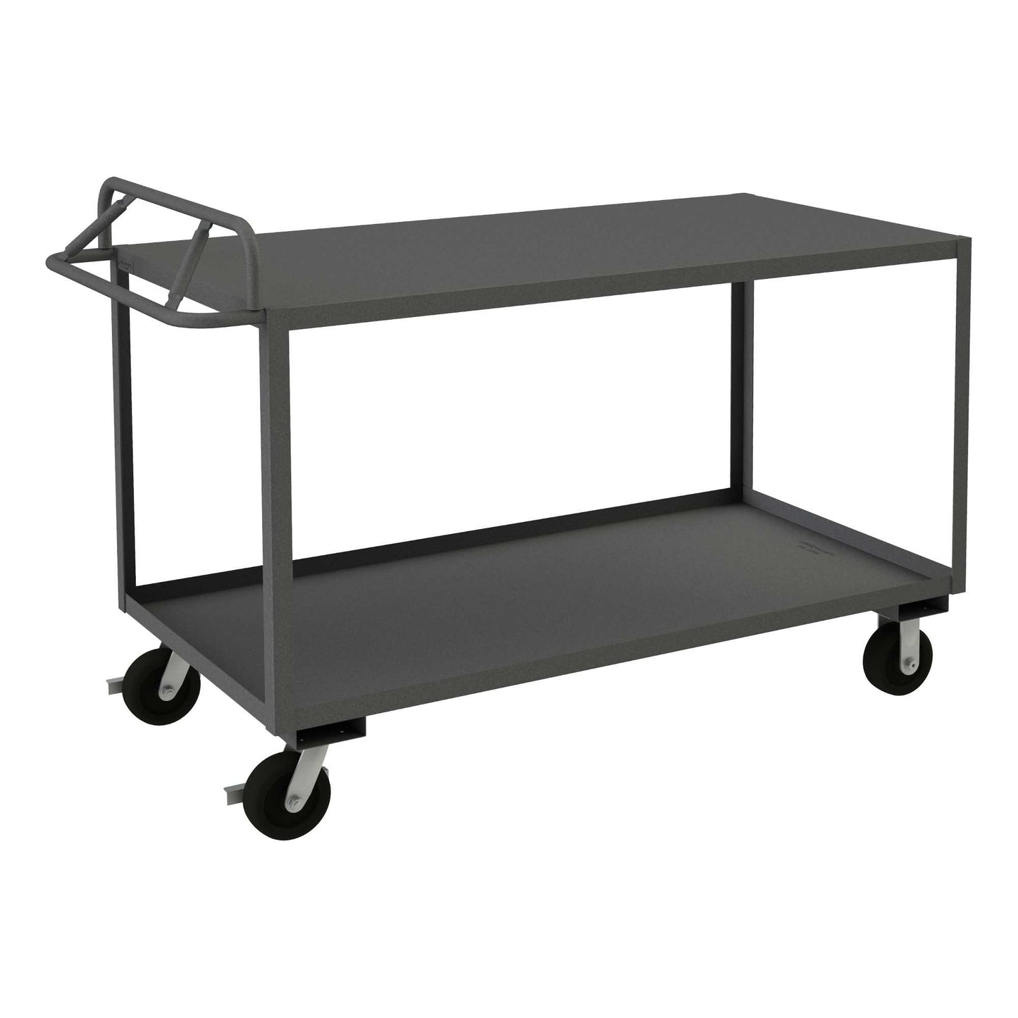 Durham RSCE-3060-2-3.6K-TLD-95 STOCK CART, 2 SHELF, ERGONOMIC HANDLE, 30-1/4 X 66-1/4 X 45