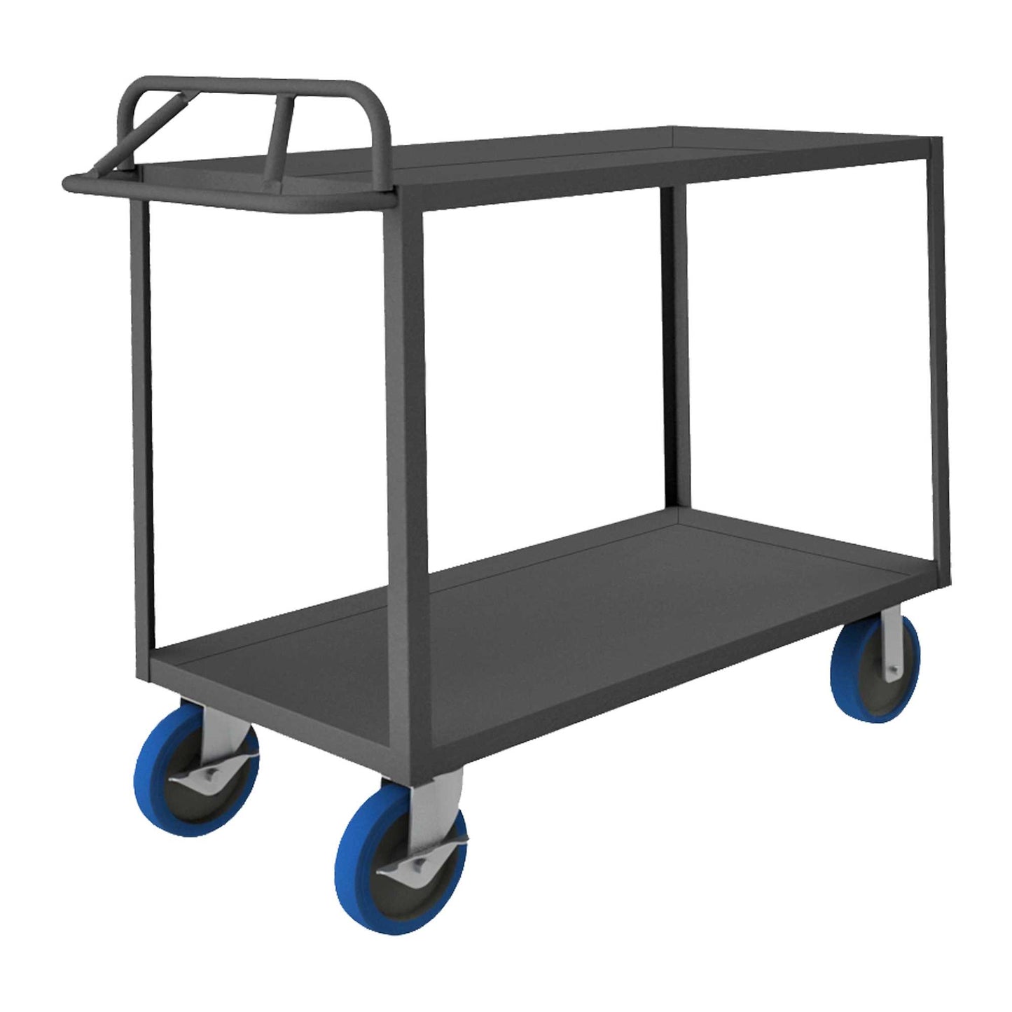 Durham RSCE-3060-2-ALD-8PUSB-95 STOCK CART, 2 SHELF, ERGONOMIC HANDLE, 30-1/4 X 66-1/4 X 40-3/4