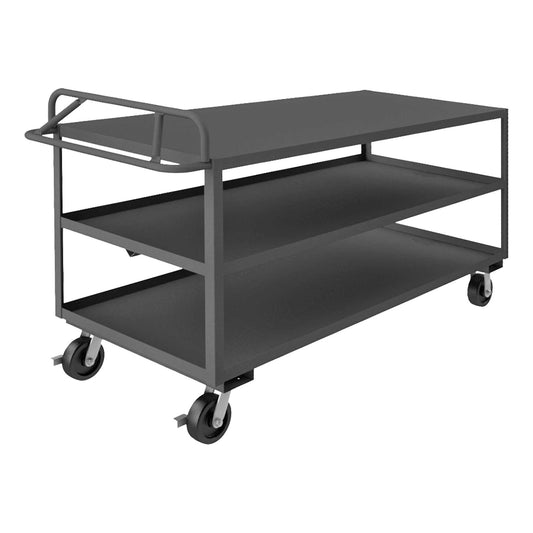 Durham RSCE-3072-3-3.6K-TLD-95 STOCK CART, 3 SHELF, ERGONOMIC HANDLE, 30-1/4 X 78-1/4 X 43-3/8