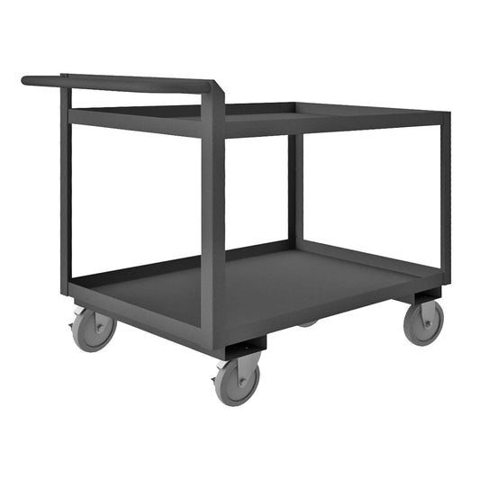 Durham RSCR-243036-ALU-5PU-95 STOCK CART, 2 SHELF, RAISED HANDLE, 24-1/4 X 36-1/4 X 36