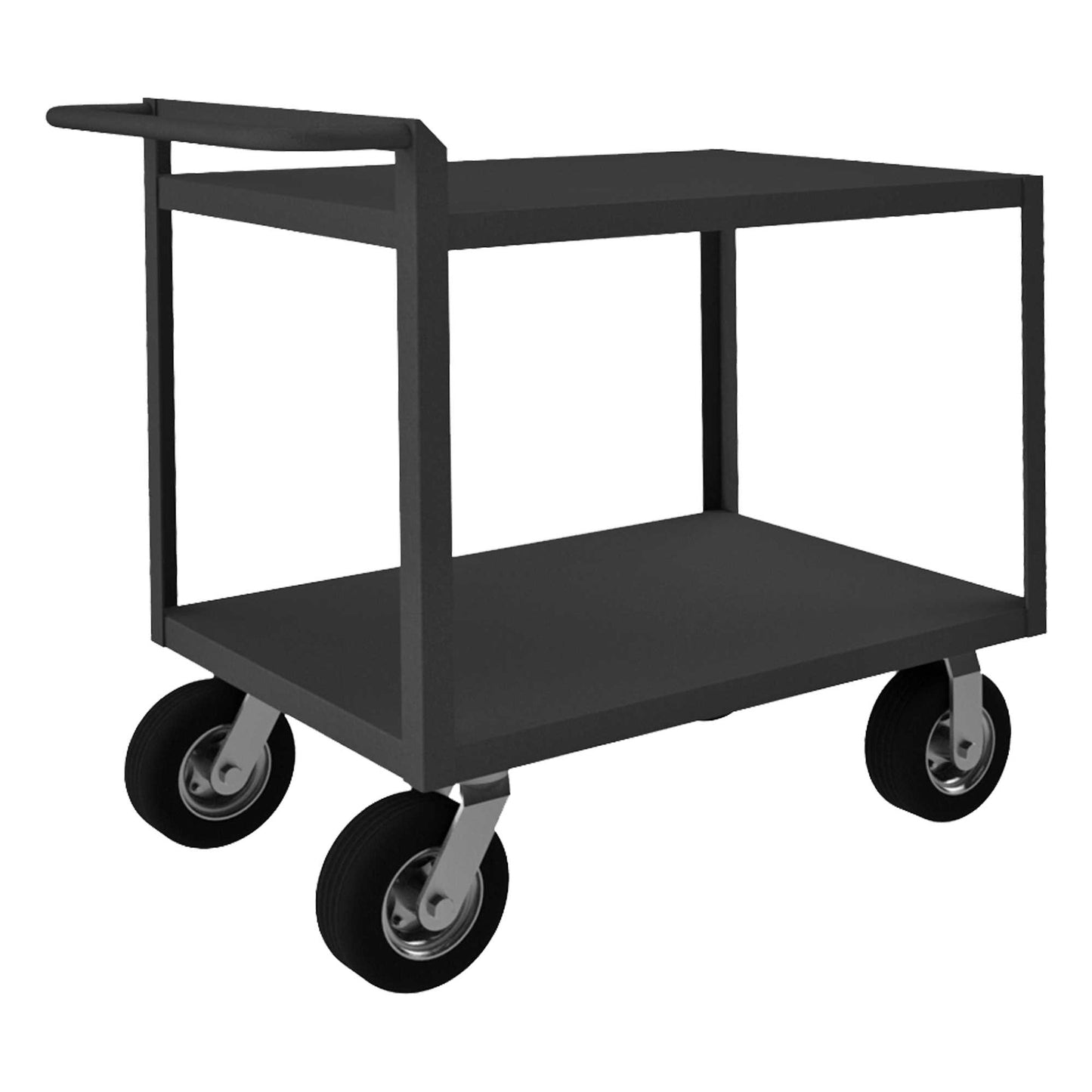 Durham RSCR-243638-ALD-95 STOCK CART, 2 SHELF, RAISED HANDLE, 24-1/4 X 42-1/4 X 37-7/8