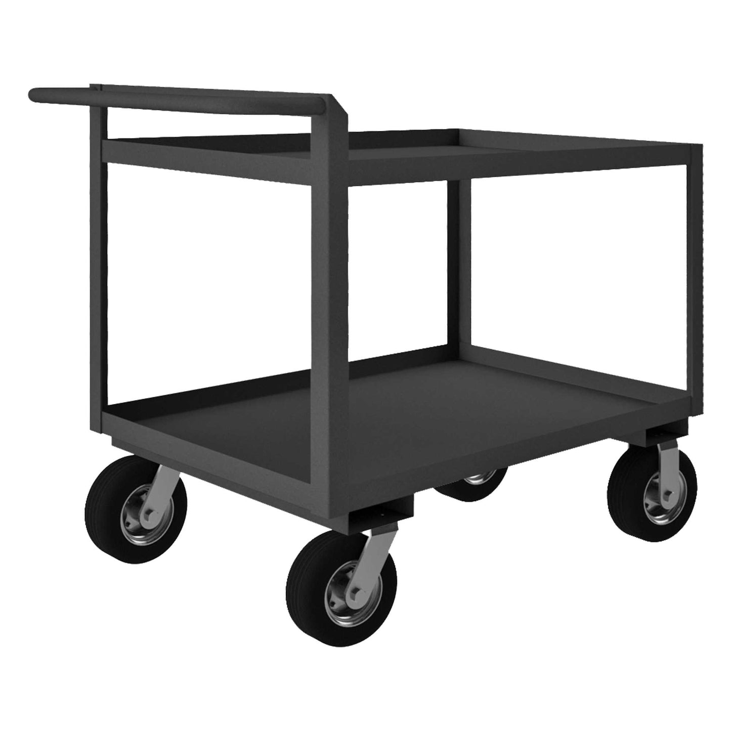 Durham RSCR-244838-95 STOCK CART, 2 SHELF, RAISED HANDLE, 24-1/4 X 54-1/4 X 37-7/8