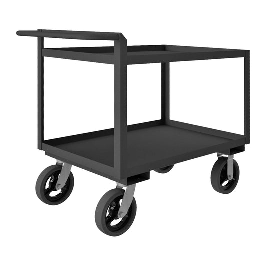 Durham RSCR243636ALU8MR95 STOCK CART, 2 SHELF, RAISED HANDLE, 24-1/4 X 42-1/4 X 36