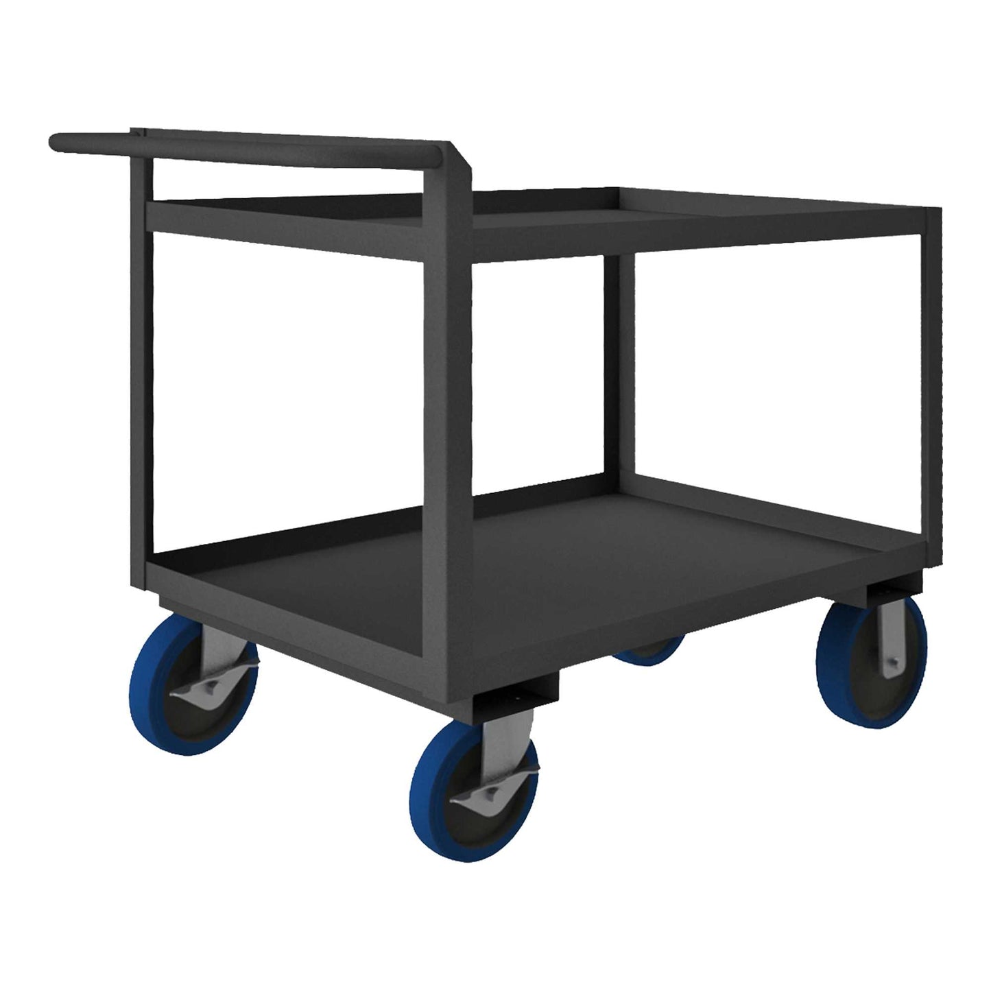 Durham RSCR243636ALU8PUSB95 STOCK CART, 2 SHELF, RAISED HANDLE, 24-1/4 X 42-1/4 X 36