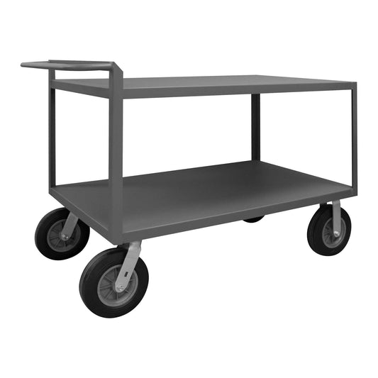 Durham RSCR304838ALD10SPN95 STOCK CART, 2 SHELF, RAISED HANDLE, 30-1/4 X 54-1/4 X 38-1/4