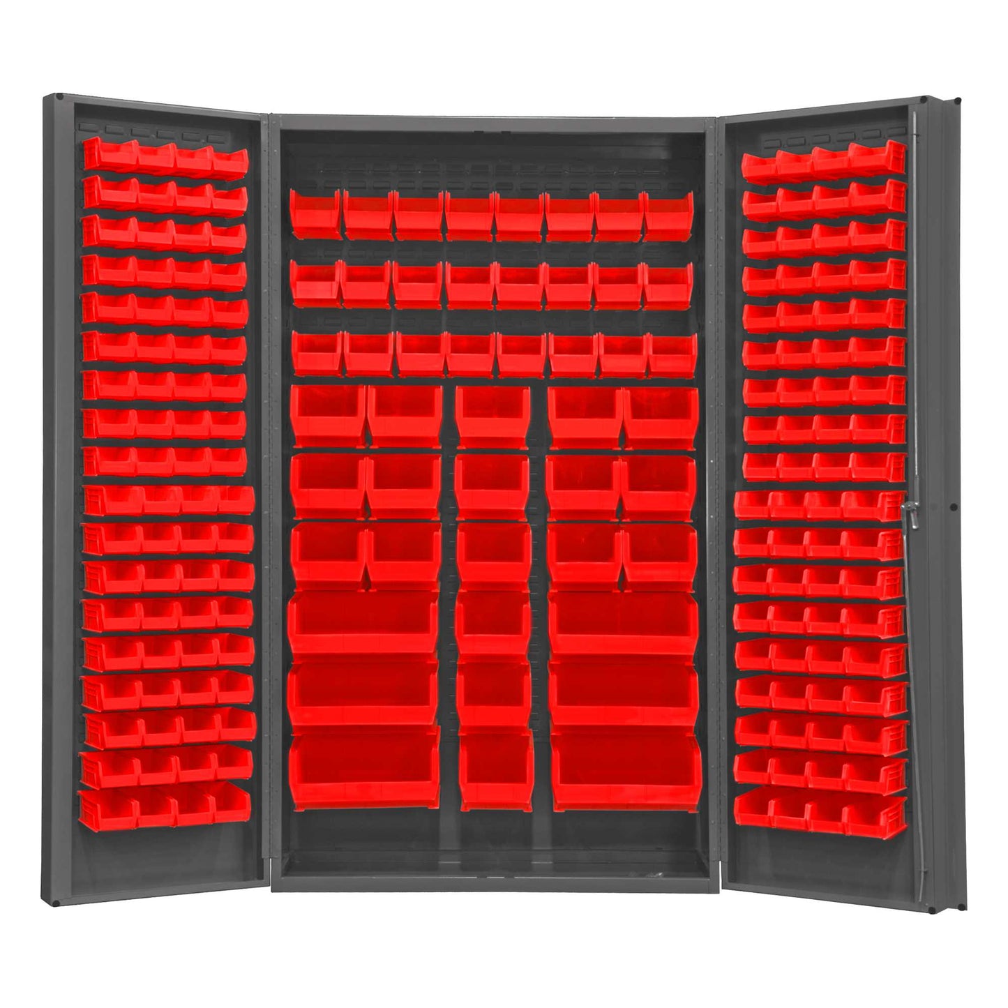 Durham SJC-BDLP-192-1795 CABINET, 192 RED BINS , 48 X 24 X 84