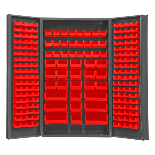 Durham SJC-BDLP-192-1795 CABINET, 192 RED BINS , 48 X 24 X 84