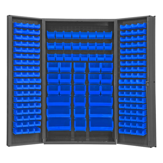 Durham SJC-BDLP-192-5295 CABINET, 192 BLUE BINS , 48 X 24 X 84